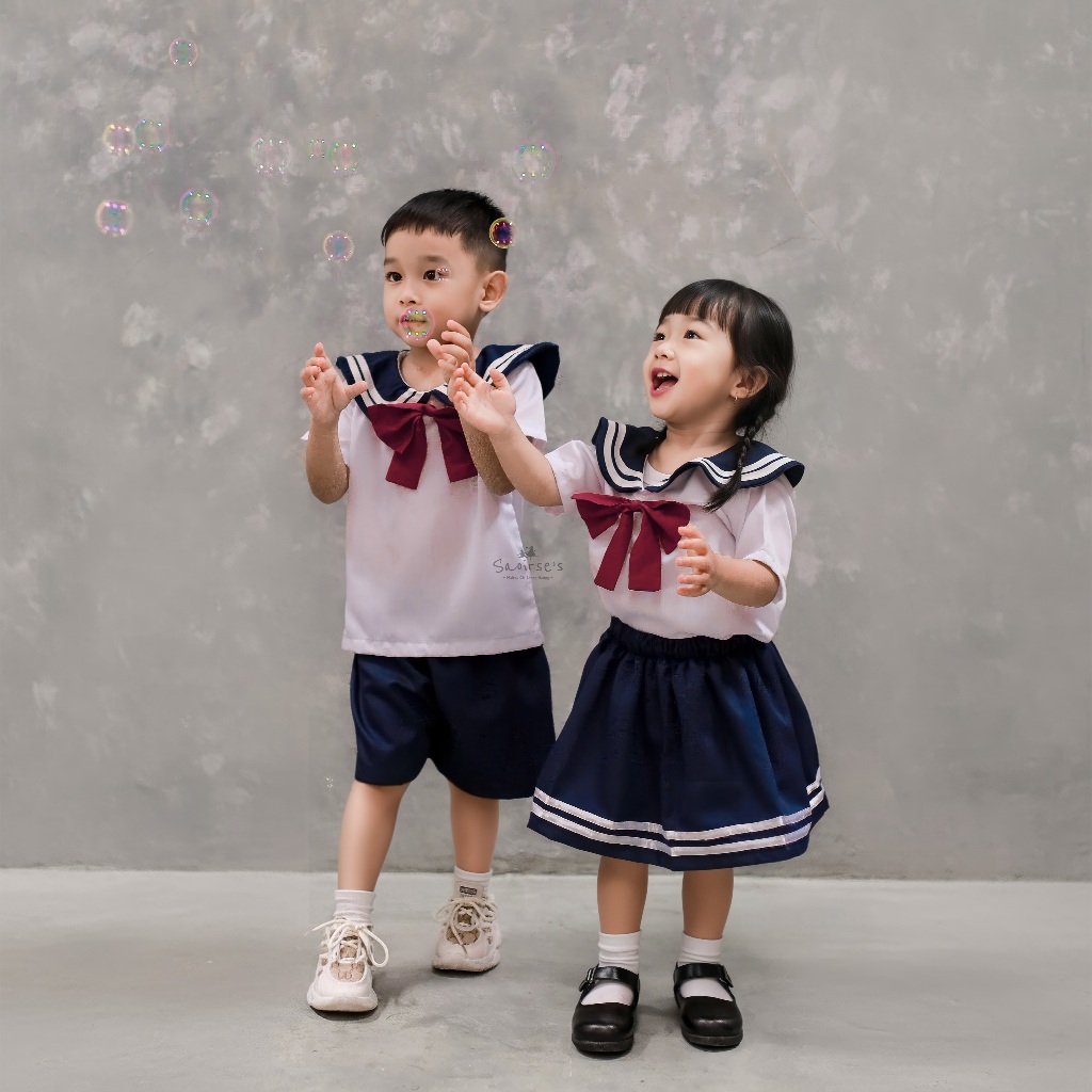 SAOIRSE'S Sailormoon - Setelan Seragam Sekolah Anak Jepang PAUD/TK Pendek Perempuan Laki Laki 1-8Th