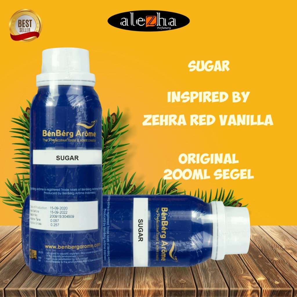 BIBIT PARFUM MURNI SUGAR / ZEHRA RED VANILLA (BENBERG AROME) 200ML SEGEL