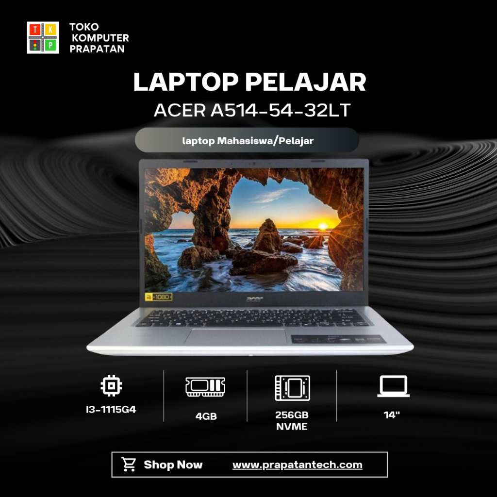 LAPTOP ACER A514-54-32LT Core i3-1115G4/4GB/256GB NVME/14"
