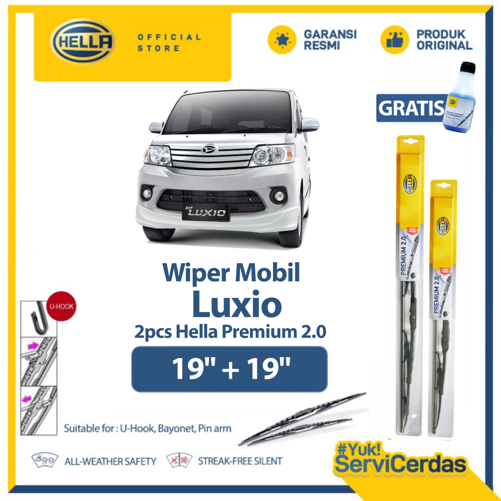 Wiper Mobil DAIHATSU Luxio 19" + 19" (2pcs) - HELLA Premium 2.0