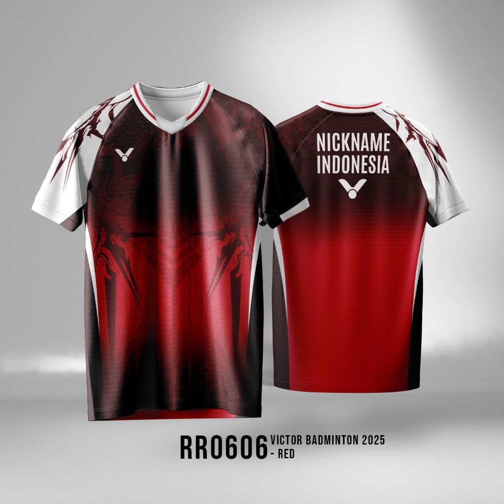 JERSEY VICTOR BADMINTON- BEBAS CUSTOM NAMA