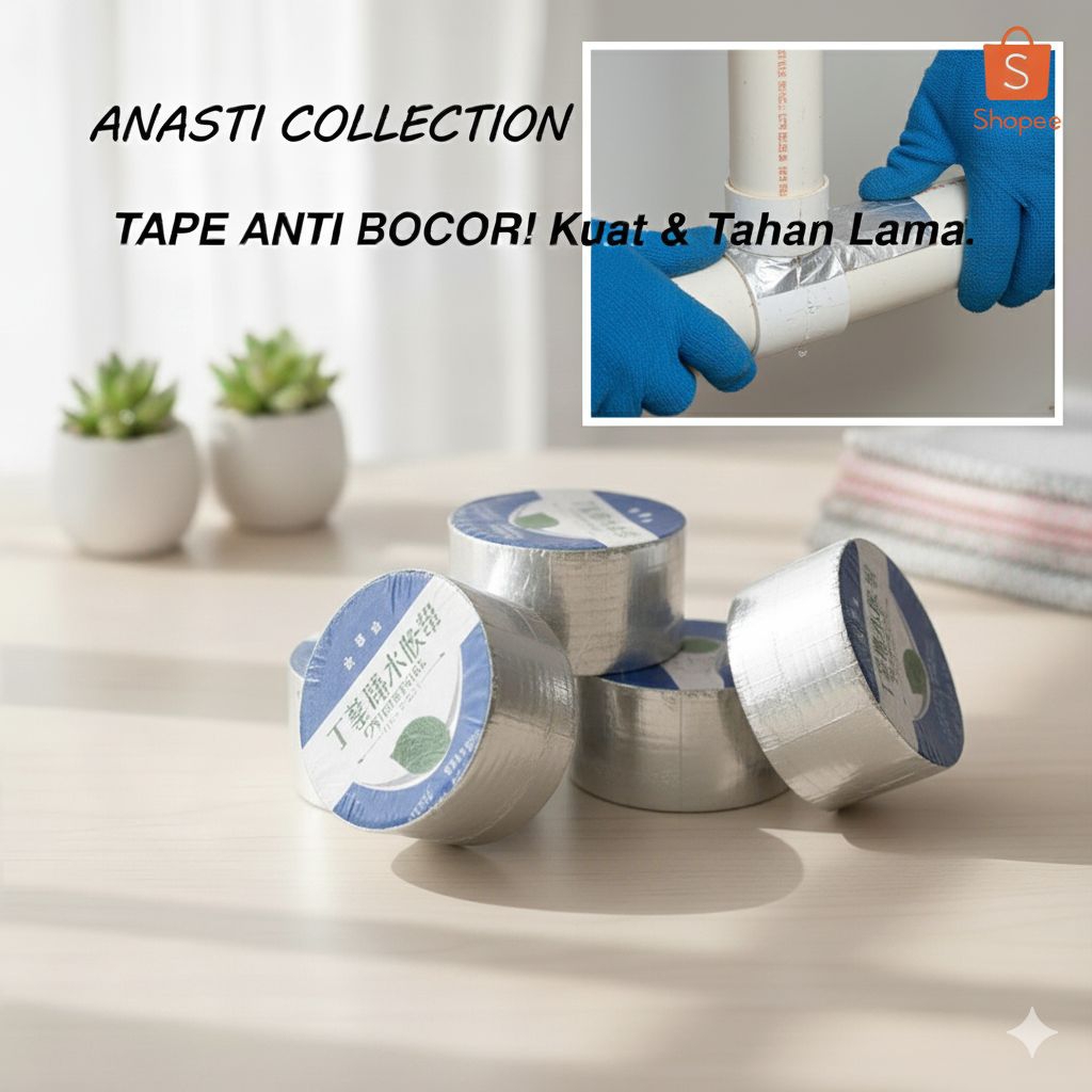 Lakban lem anti bocor talang alumunium foil super rekat plester ember pipa besi PVC waterproof