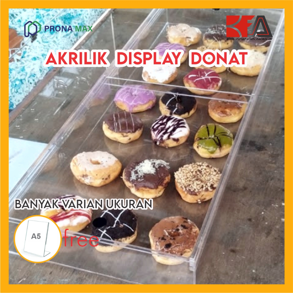 Box Donat Akrilik | Tempat Donat Akrilik | Display Donat Akrilik | Etalase Donat