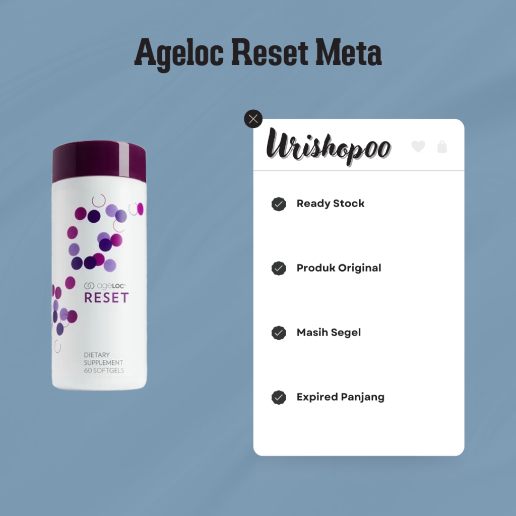 Ageloc® Reset Meta Original Segel 1 Botol Exp 06/2026 Reset Nu Skinn
