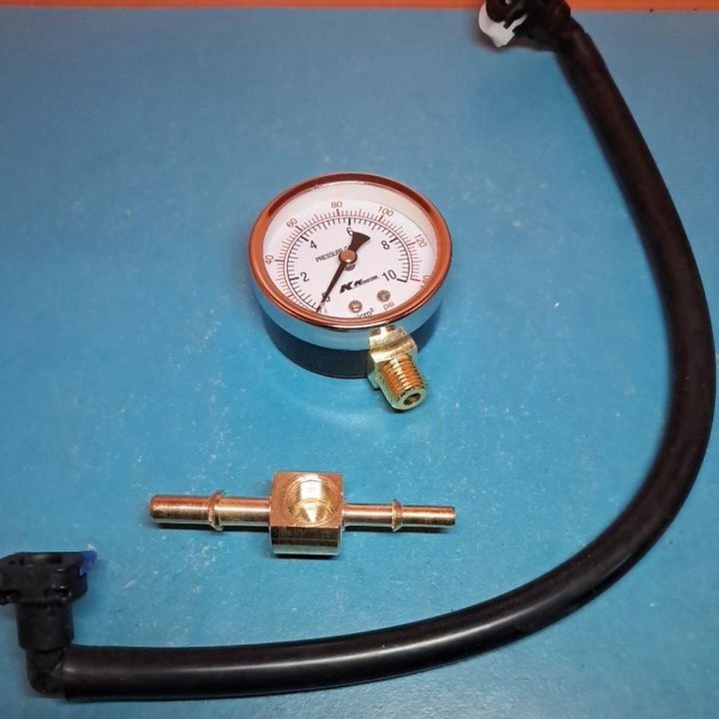 fuel pump tester presure gauge alat tes tekanan fuel bahab bakar motor pump 6x8 mm