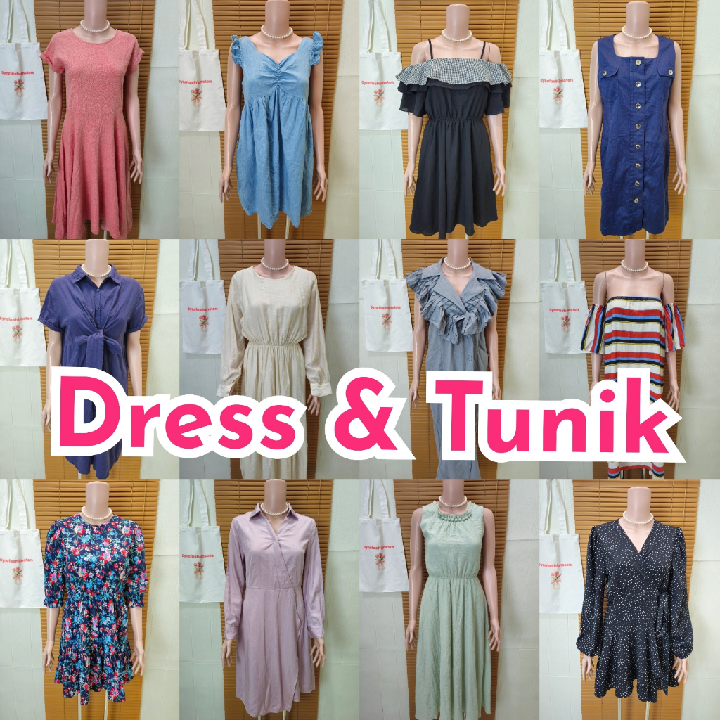 Dress lengan pendek / Tunik /Mini dress/ Long dress /Daster / tali satu