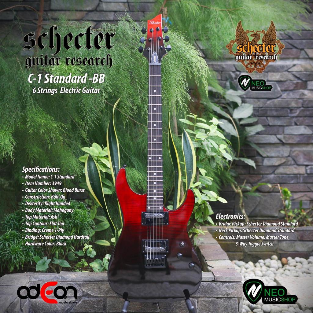 Schecter C1 Standard-BB Blood Burst 6 Strings Electric Guitar