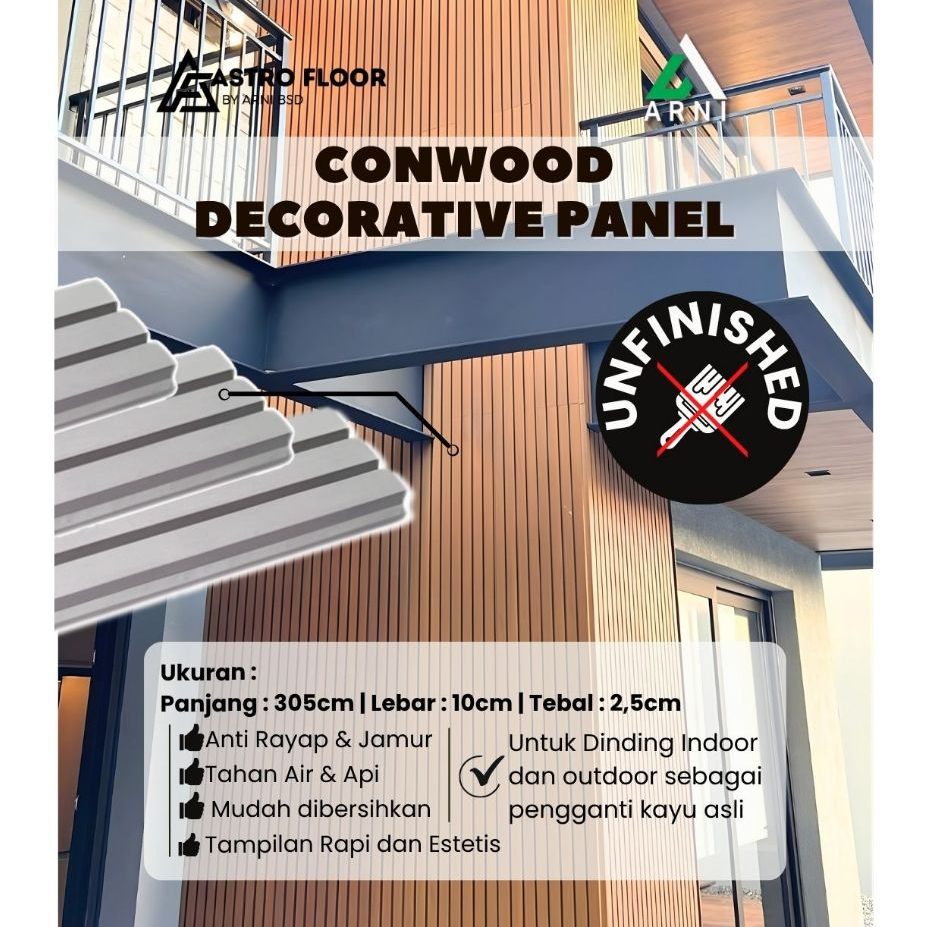 [CW] Conwood Decorative Panel - Dinding 3D Panel Motif Kayu