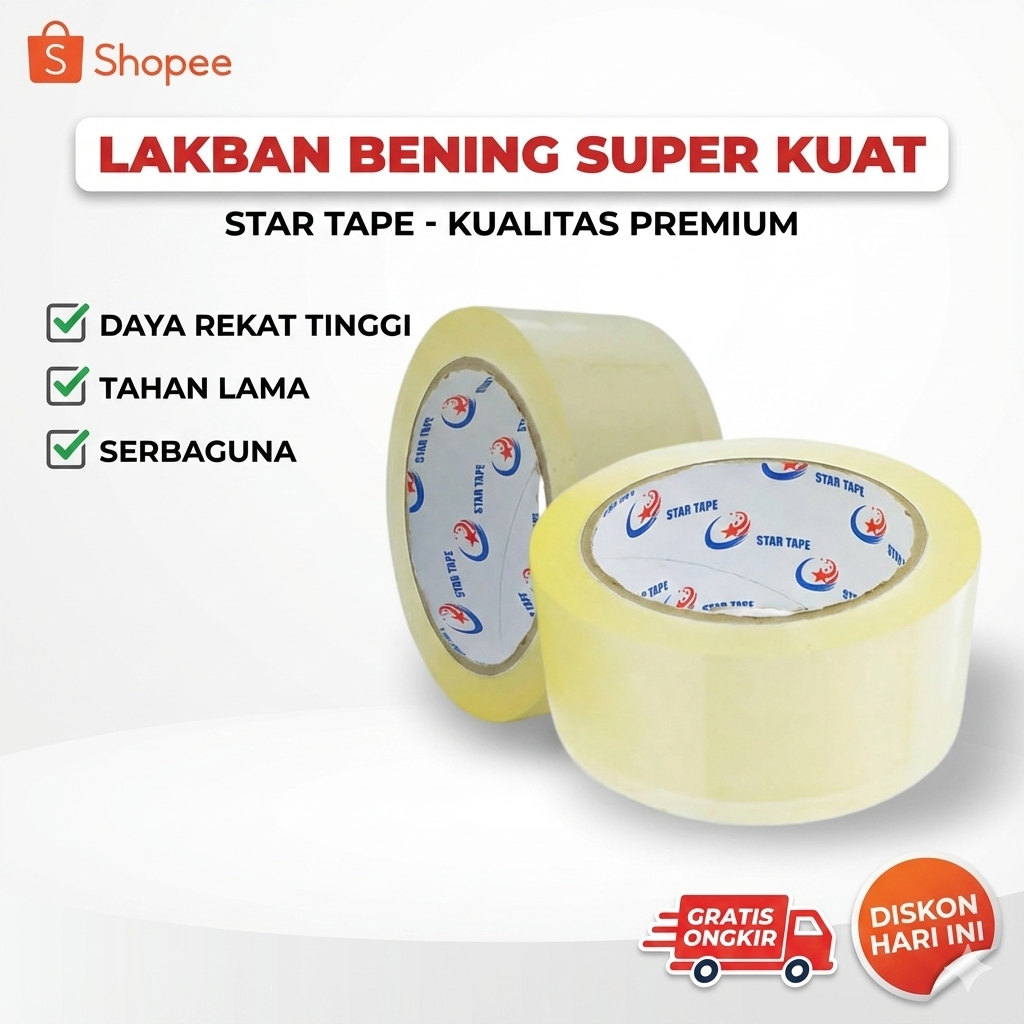 LAKBAN PUTIH 100 METER LEBIH TEBAL DARI 100 YARD