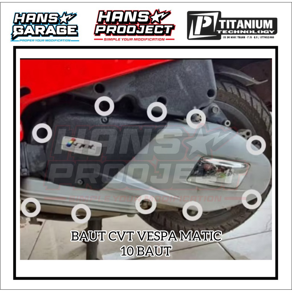 Baut TITANIUM CVT VESPA MATIC