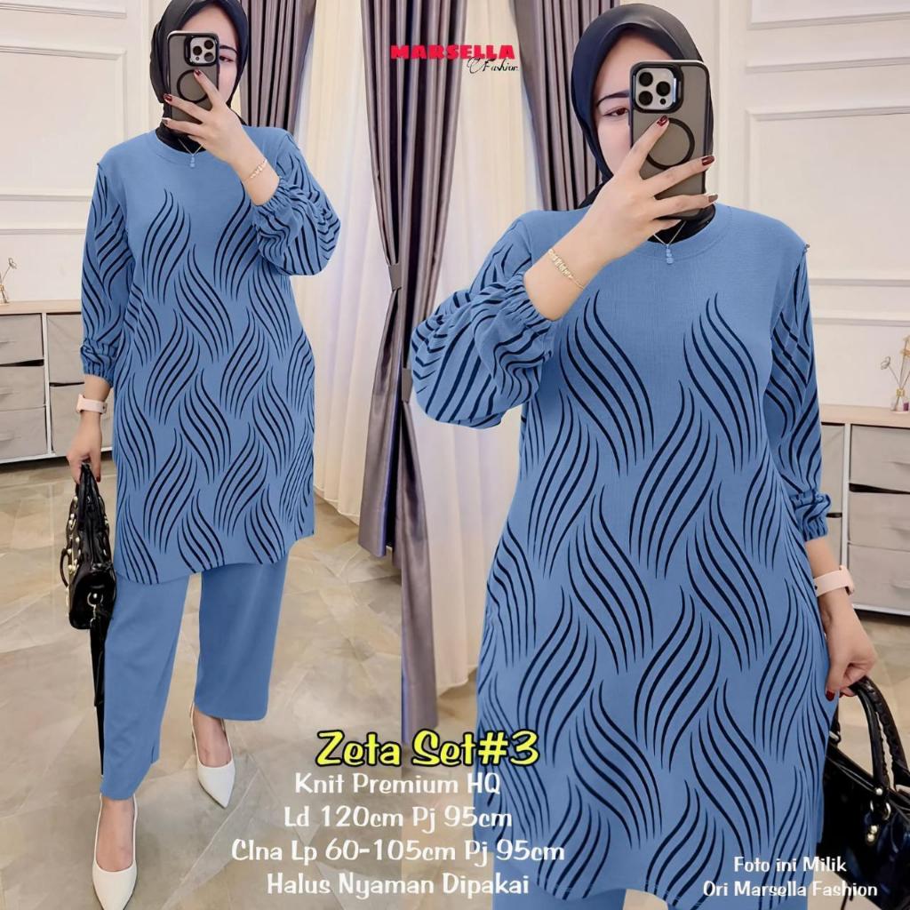 Marsella - Zeta Setelan Celana Wanita • Knit Premium