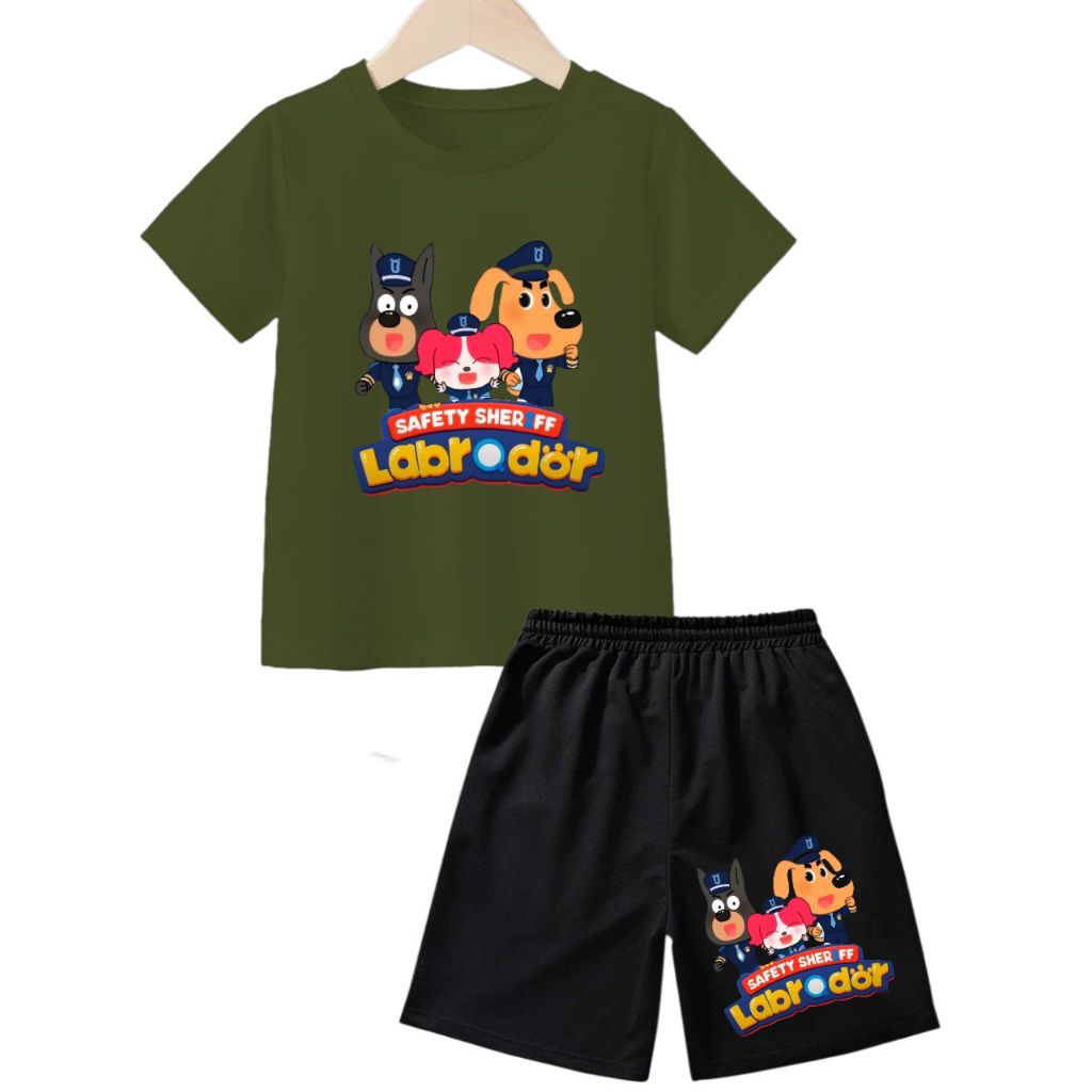 setelan lablador anak usia 2-10 tahun cowok cewek one set anak