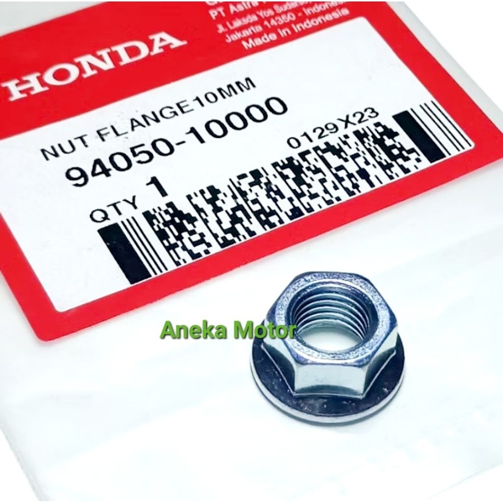 94050 10000 Ori Honda AHM Mur Flange 10 mm Honda Utk Magnit Beat Karbu Fi Vario 110 Karbu Fi Scoopy 