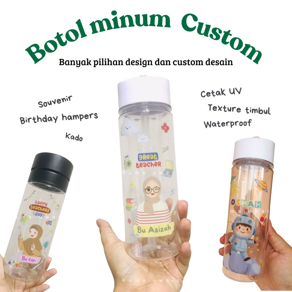 Botol Minum Tumbler Anak Free Custom Nama