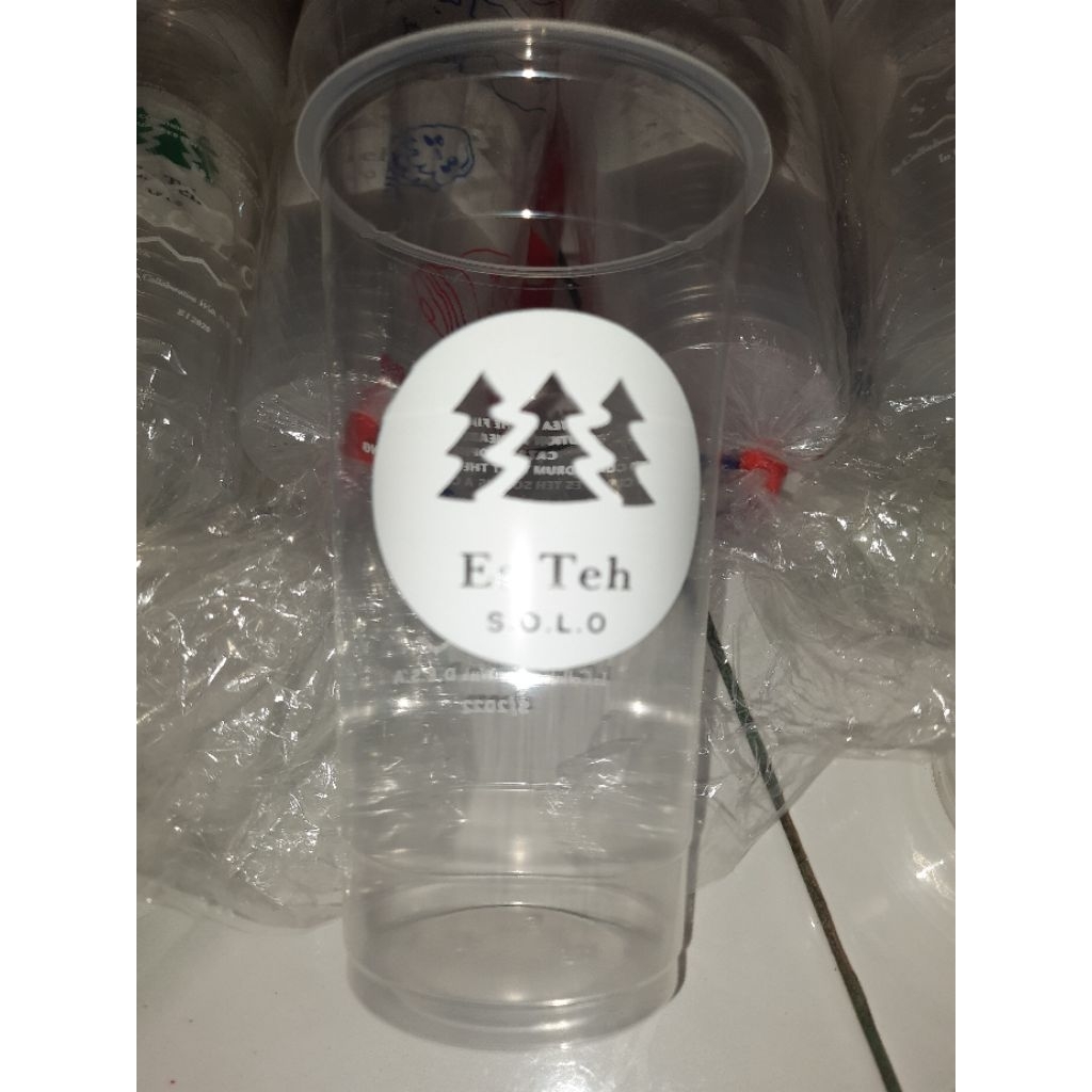 Cup Sablon Es Teh Solo Gelas Es Dijual Murah Ukuran 18oz 22oz Harga 500pcs