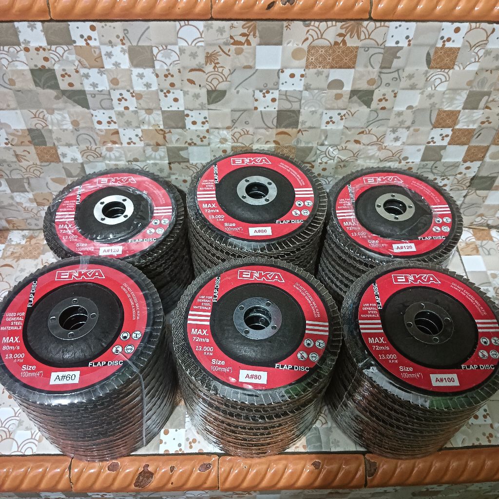 Amplas Susun Enka / Flap Disc 4" inch 1 pak 10 pcs