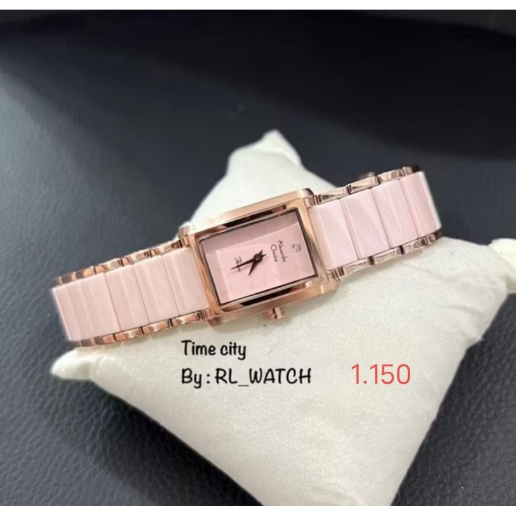 JAM TANGAN AC KERAMIK PINK ORIGINAL 1162