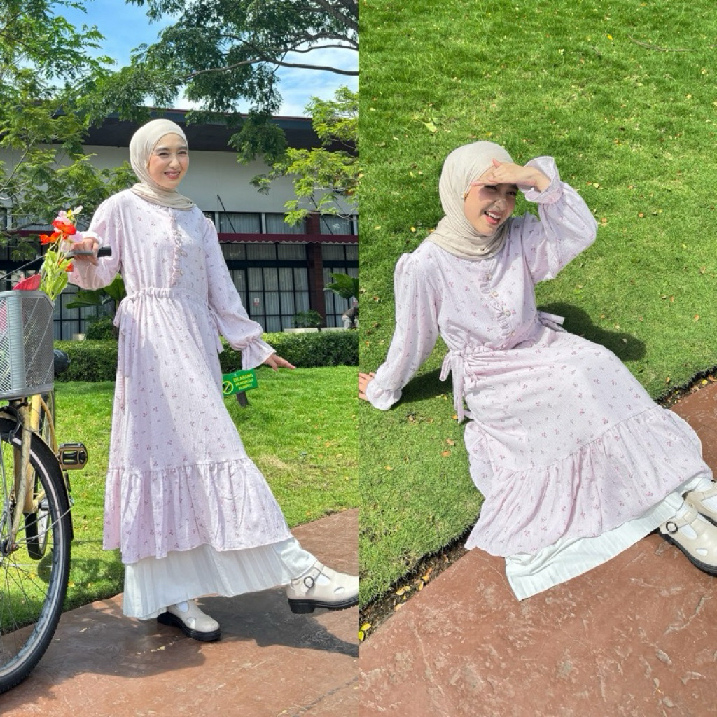 PRELOVED Dress ala korea | Dress 7/8 | Dress bunga