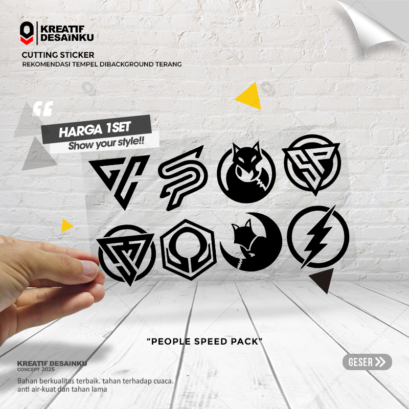 Cutting Stiker People Speed Pack Variasi Motor Mobil Sticker Veriasi Aksesoris Timbul Keren Jepang D