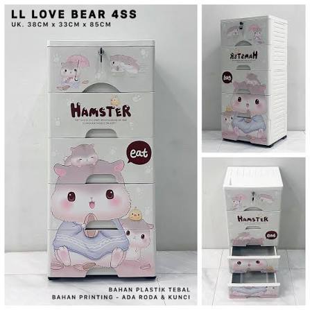 Lemari Pakaian Plastik Susun 4 Susun 5  Lemari Pakaian Anak Box Bayi 3 4 5 Tingkat  Lemari plastik B