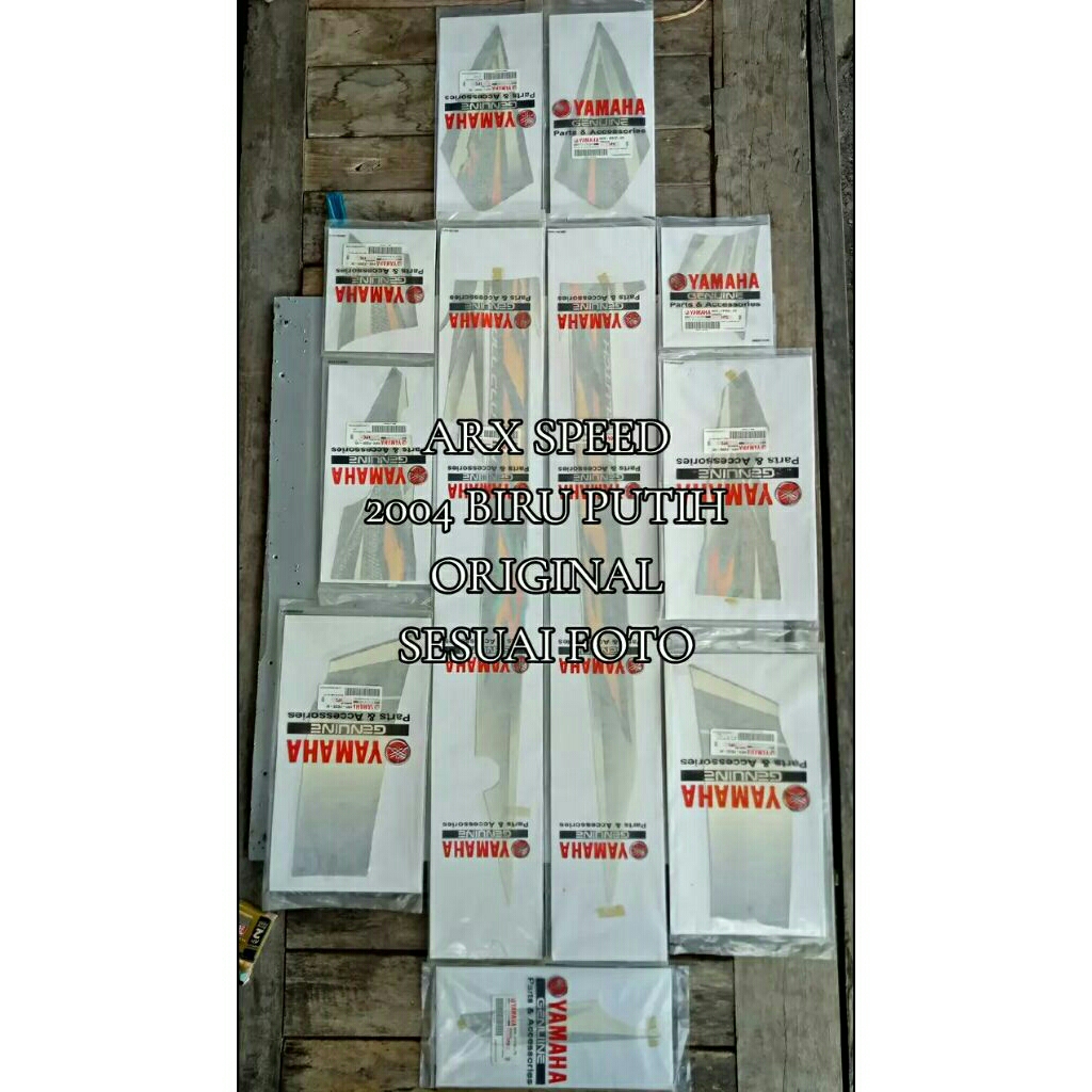 STRIPING STIKER STICKER F1ZR FIZR 2004 BIRU PUTIH ORIGINAL ORI