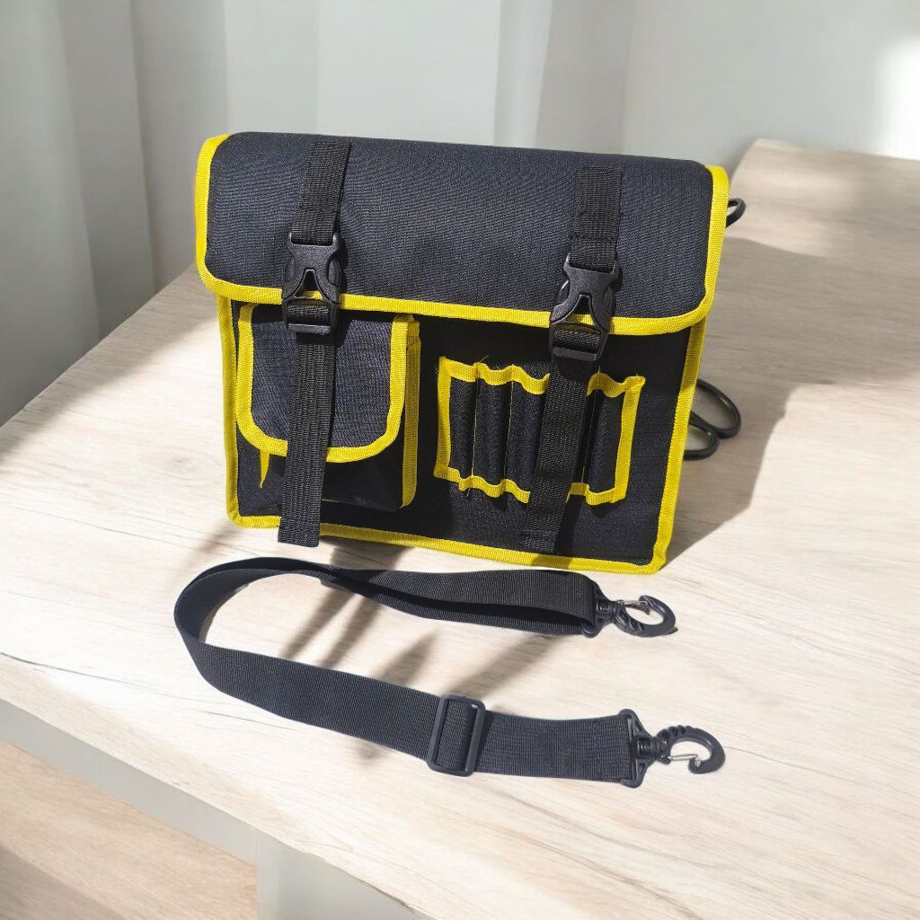 Tas kerja PLN model selempang penyimpanan alat perkakas untuk peyimpanan alat-alat Kelistrikan PLN