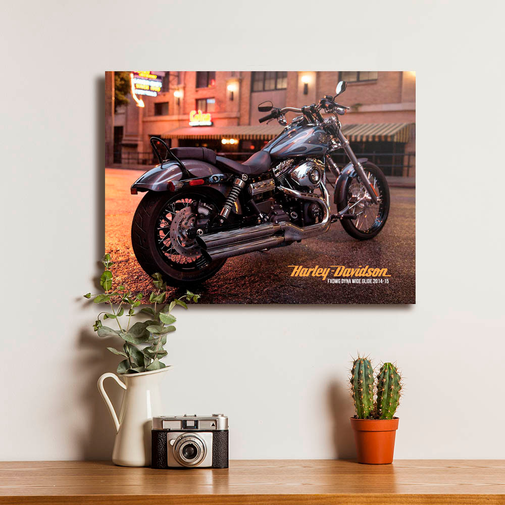 Poster HD Harley Davidson FXDGW Dyna Wide Glide Dekorasi Hiasan Pajangan Dinding Bingkai Kayu Siap P