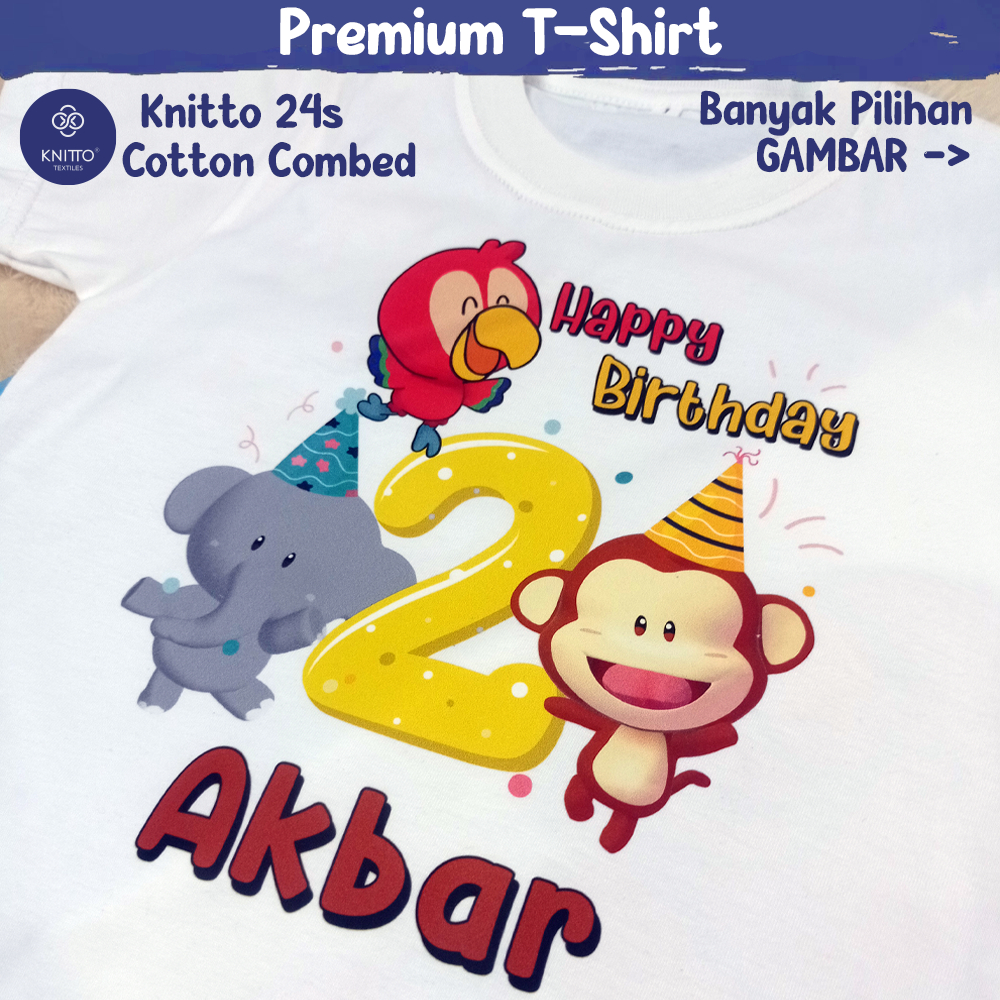 Baba Lili Tata - Kaos Ulang Tahun Couple Keluarga Custom Sablon Nama Ultah Foto Karakter