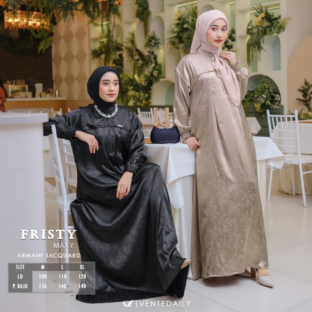 NEW FRISTY MAXY | Gamis wanita terbaru termurah berkualitas by VENTE DAILY
