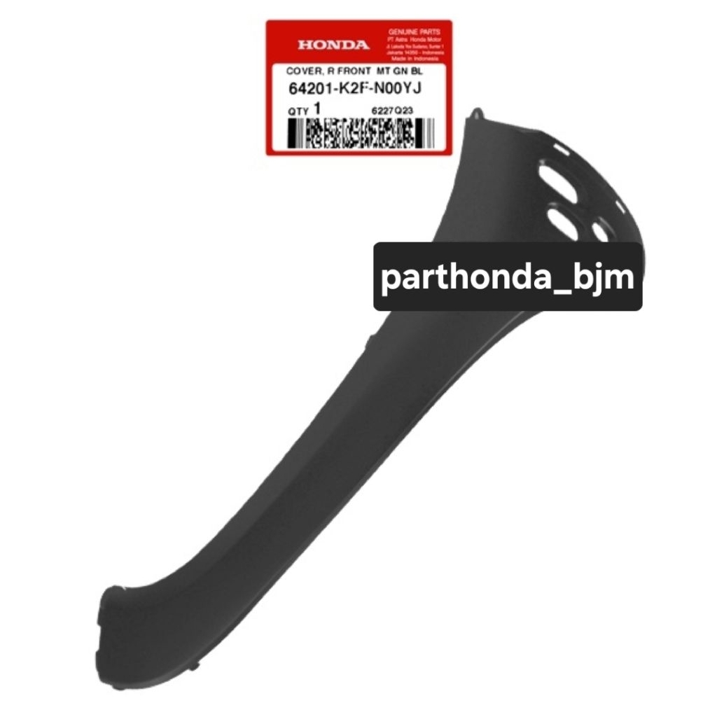 64201-K2F-N00YJ Cover R Front (MT GN BL) GARNIS KANAN HITAM DOFF GARNIS SCOOPY PRESTIGE HITAM DOFF S