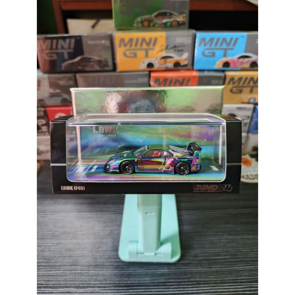 INNO64 FERRARI F40 LBWK CHROME SILVER - CHASE