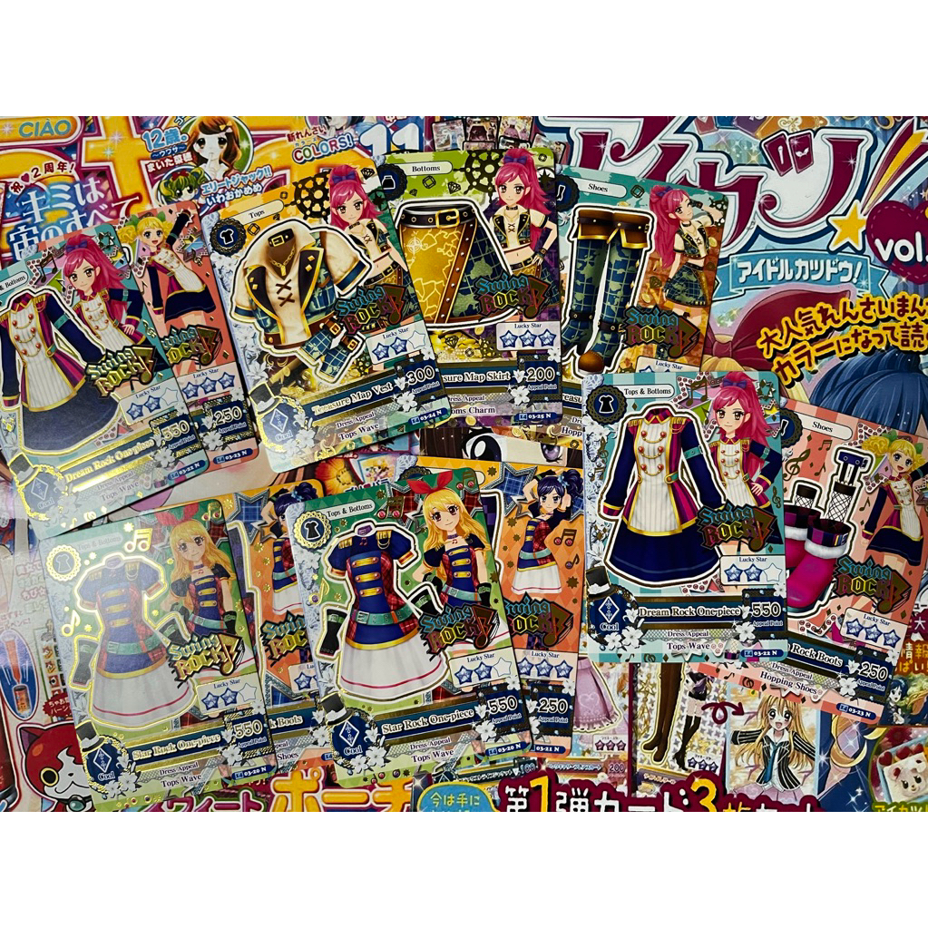 Kartu Aikatsu Swing Rock Indo Ver Seira Otoshiro Ichigo Hoshimiya Kii Saegusa Normal Brand Card Set 