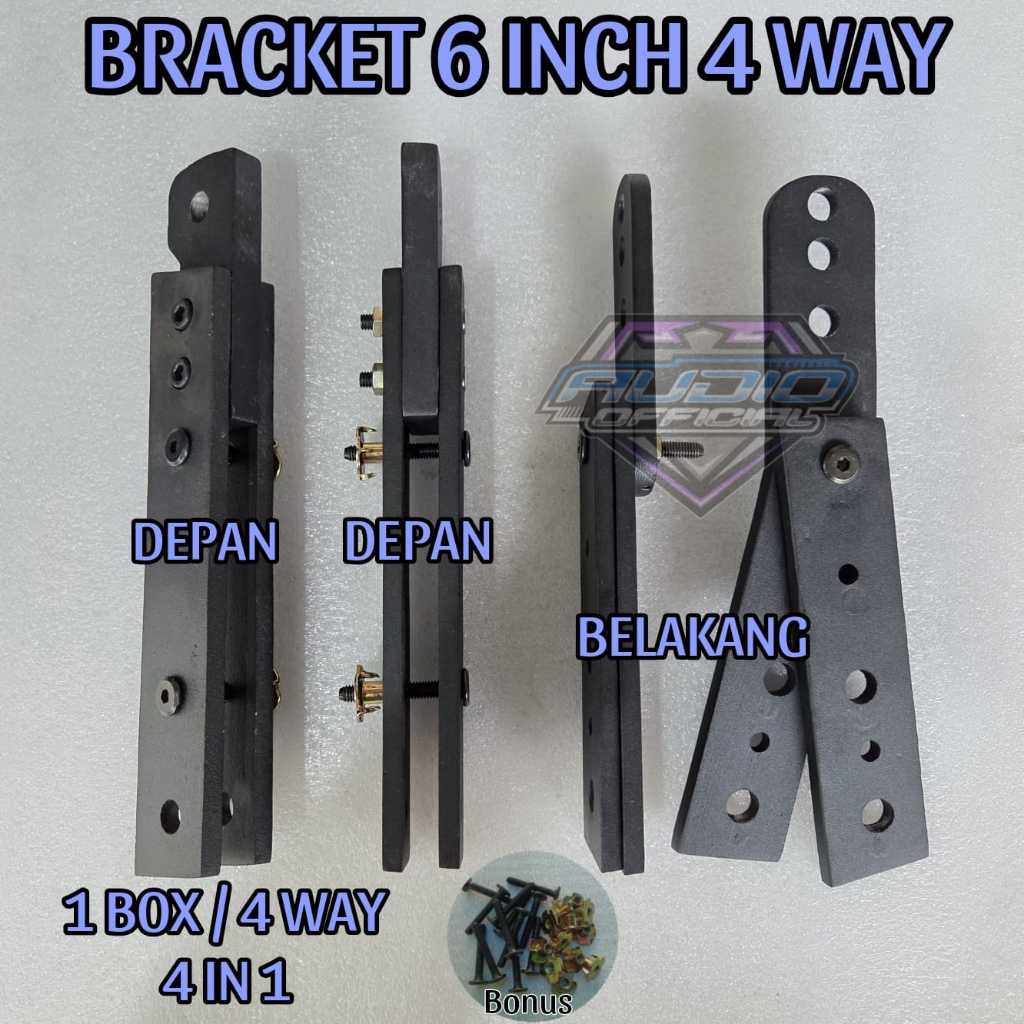 Bracket Gantung LINE ARRAY Model VERA 4WAY Ukuran Box Speaker 6'' 4in1 / Breket 6 inch 4x1 Berkualit