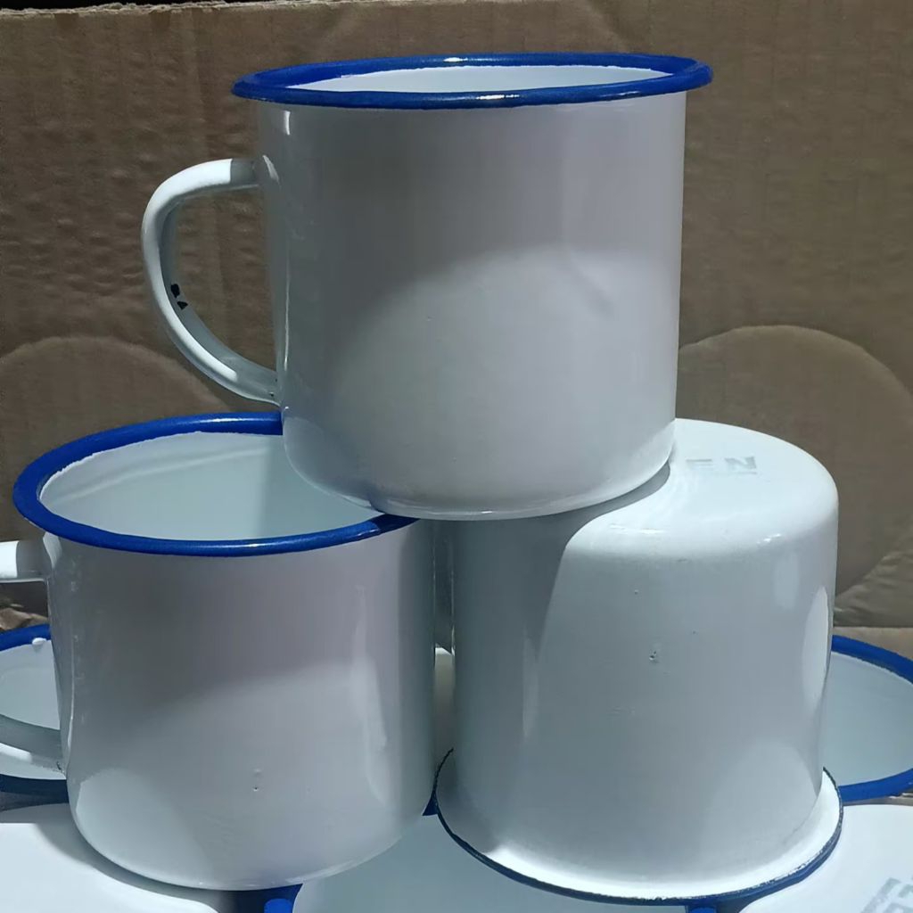 Cangkir Jadul seng polos cangkir nostalgia cangkir enamel jadulCangkir Seng Putih Polos • Cangkir En