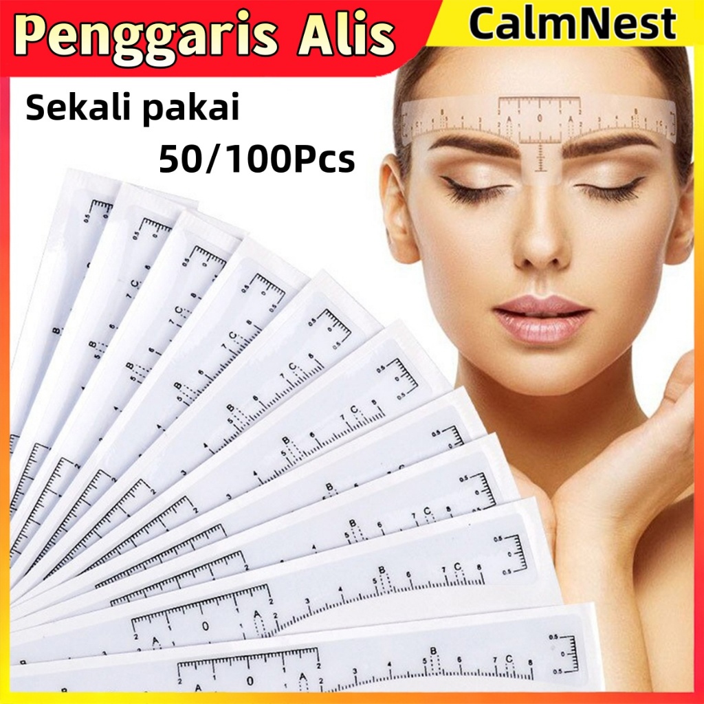 Stiker Penggaris Alis 50 100 Pcs Tato Alis - Stiker Penggaris Alis Tato Alis Alis Stiker Penggaris, 