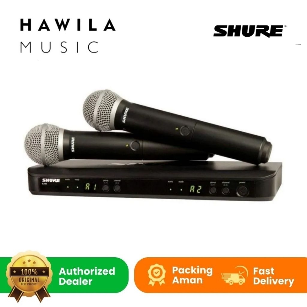 Mic Wireless Shure BLX288A/SM58 Dual Handheld ORI