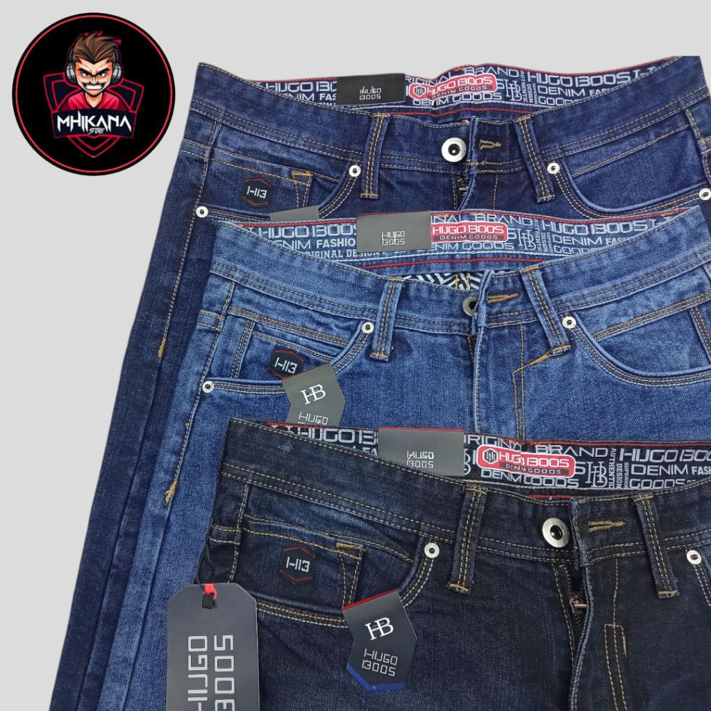 celana jeans pendek pria L-QIS+HB premium regular Jumbo 28-33-38/celana distro pria pendek celana ji