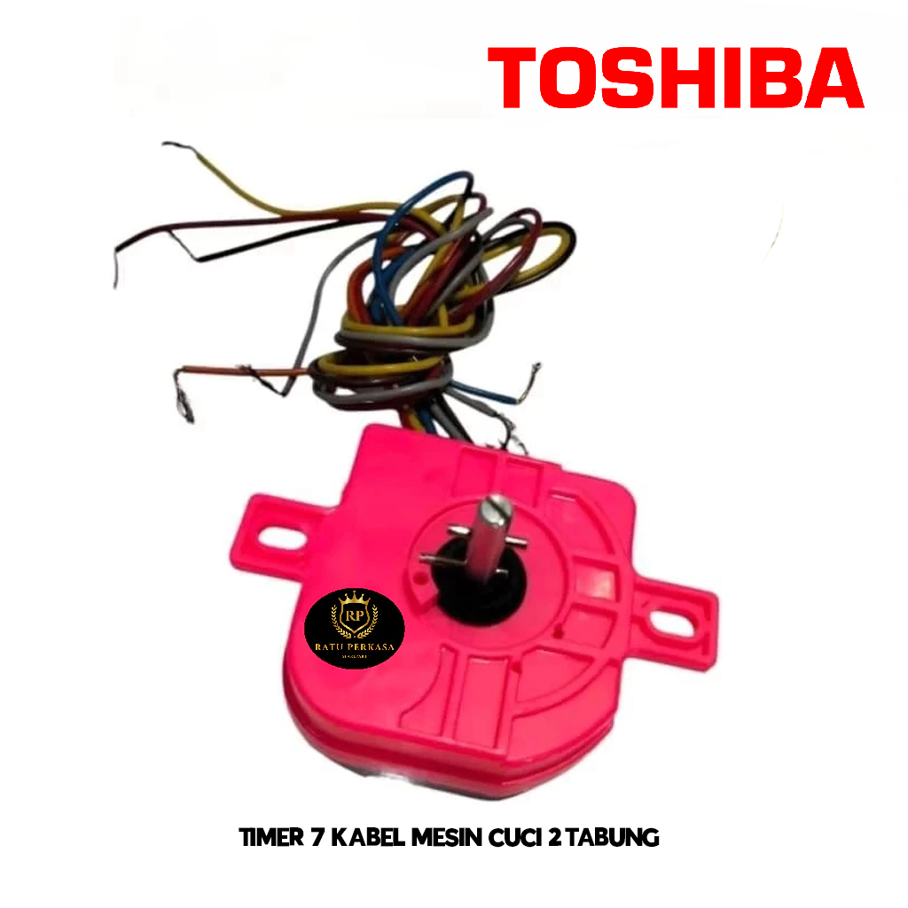 TOSHIBA Timer Mesin Cuci 7 Kabel Kuping Lurus 2 Tabung VH-H75MN
