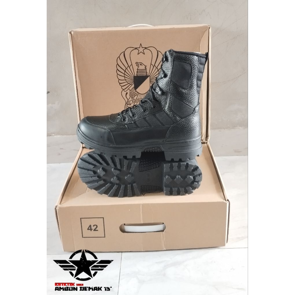 Sepatu PDL TNI-AD hitam pembagian kasad jatah 2024