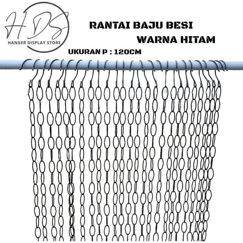 Rantai Besi Display Baju - Gantungan Baju Untuk Toko