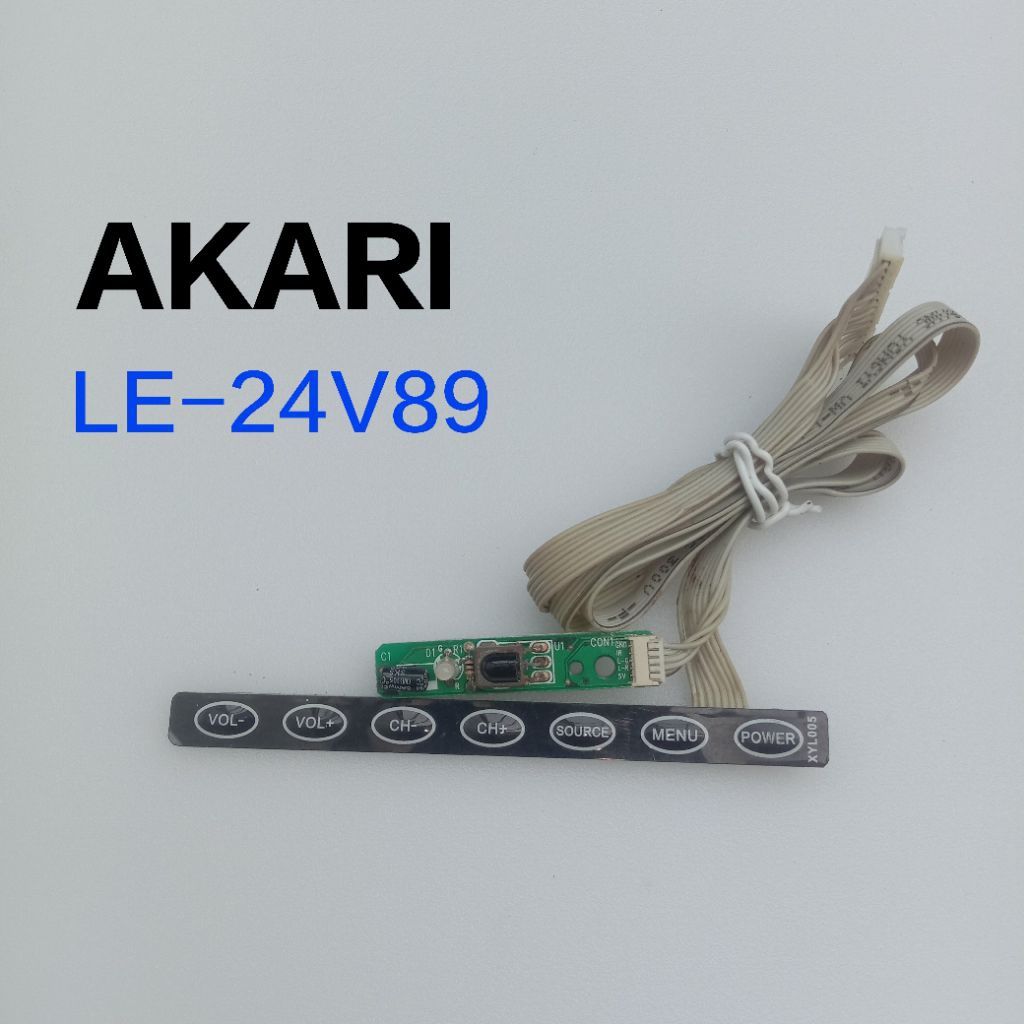 Sensor IR+Tombol TV AKARI LE-24V89 ORIGINAL