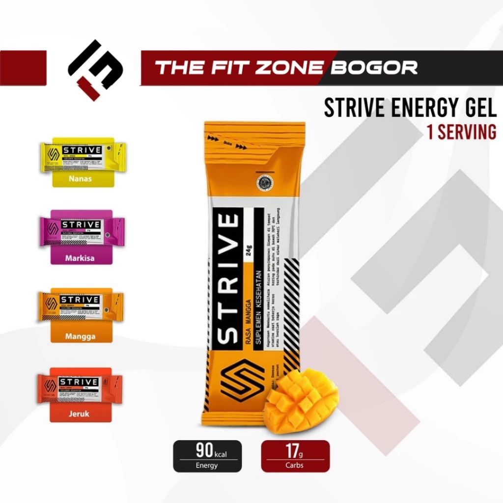 STRIVE Energy Gel 1 Sachet Energy Booster Menambah Stamina Gel Running