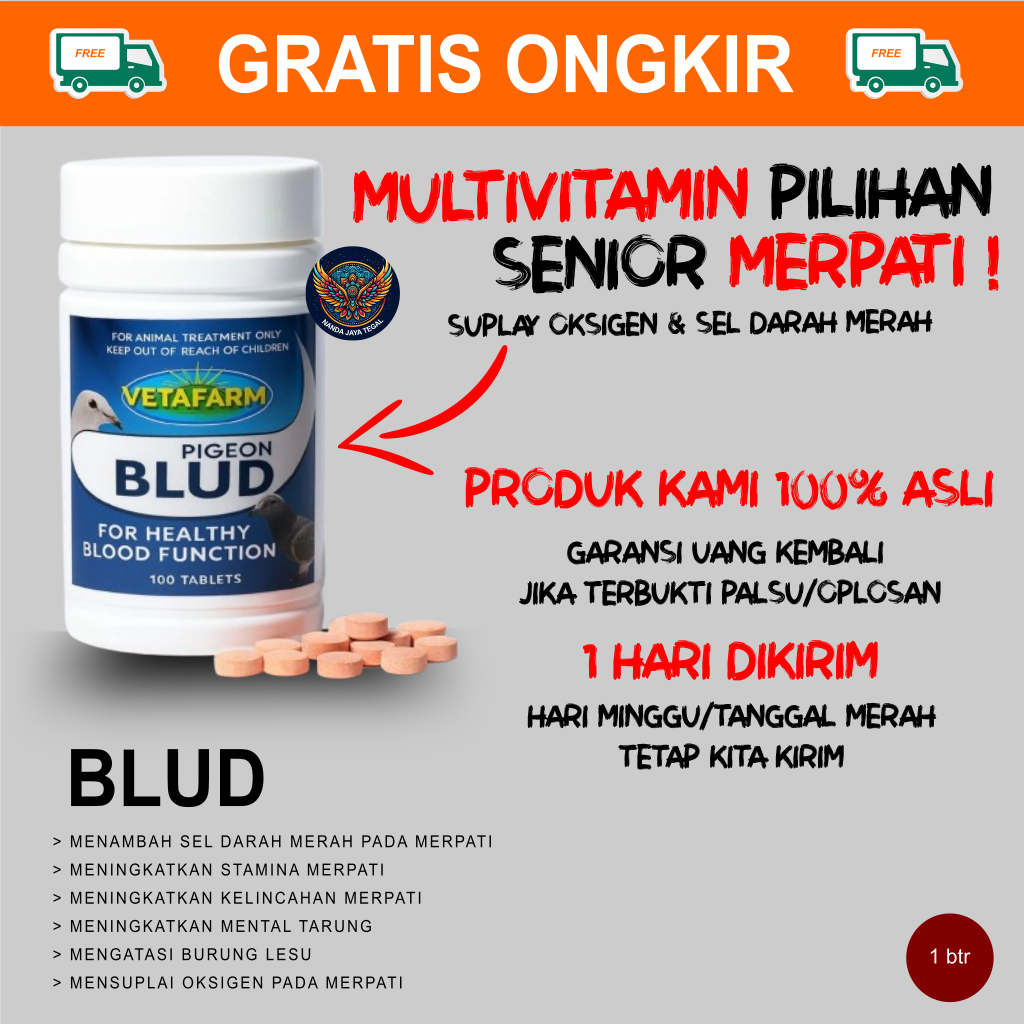 Blud Vetafarm Merpati Original Asli Jual Perbutir Eceran