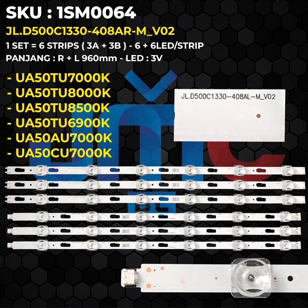Backlight TV SAMSUNG 50 Inch UA50TU7000 UA50AU7000 UA50CU7000K UA50TU8000 UA50TU8500 UA50TU6900 JL.D