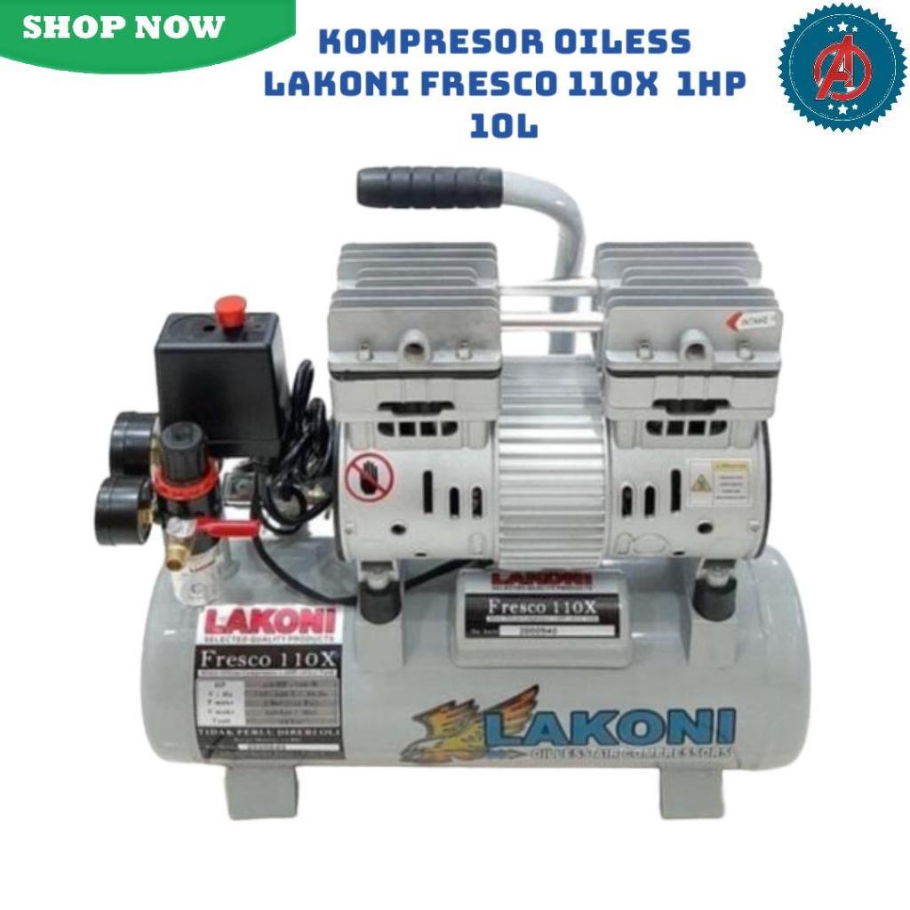 Kompresor Oilless Lakoni Fresco 110X - Oilless Air Compressor Lakoni Fresco 110X 1HP 10L.