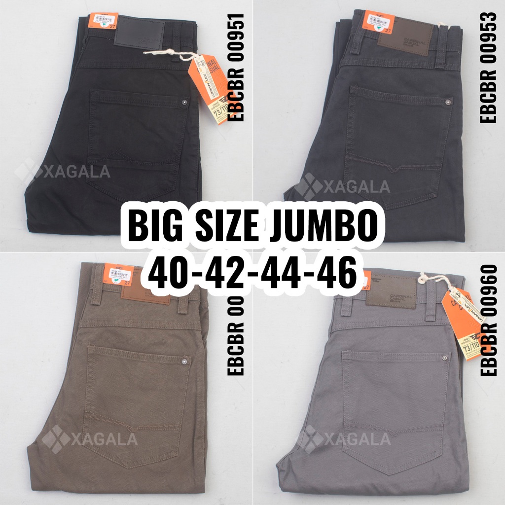 JUMBO BIG SIZE 40-46 CARDINAL CASUAL CELANA PANJANG PRIA REGULAR CELANA OFFICER CASUAL COWO 5 POCKET