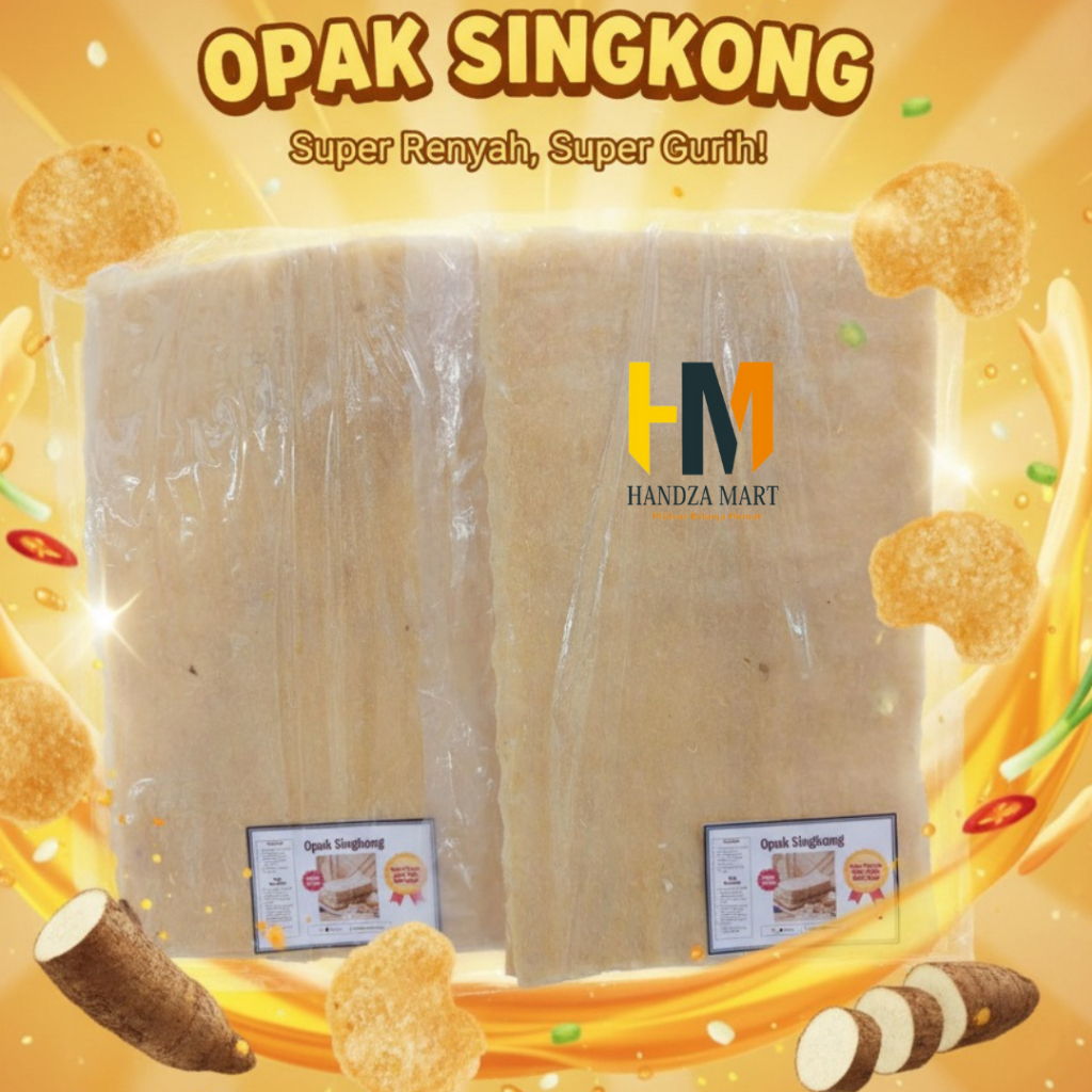 Opak Singkong Jumbo Mentah 22cm*35cm Isi 5 Lembar