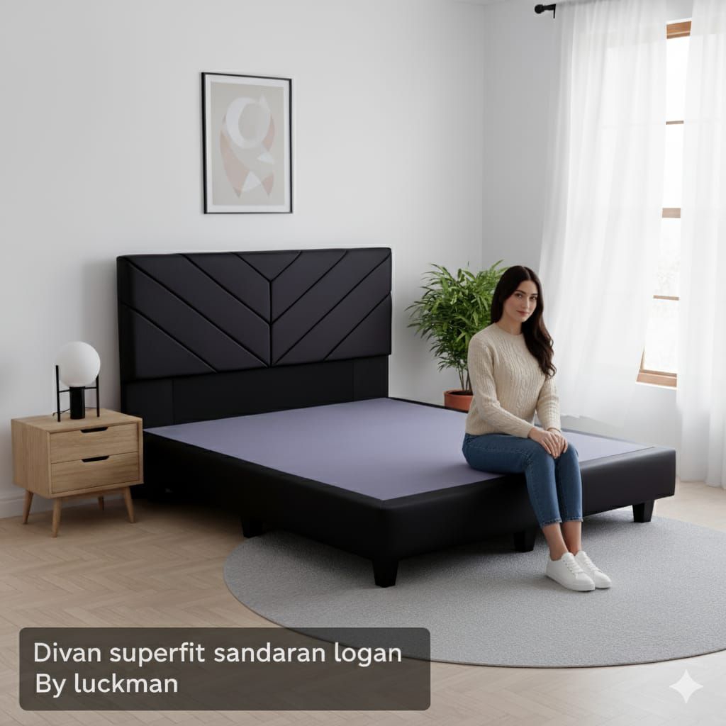 180x200 set divan sandaran original comforta superfit logan amben rangka kasur