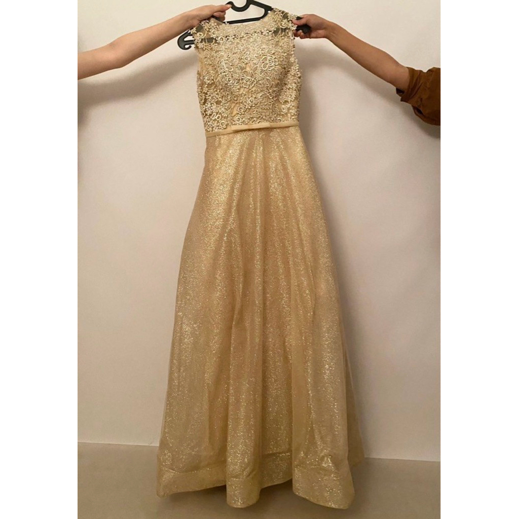 Gold Long Party Dress