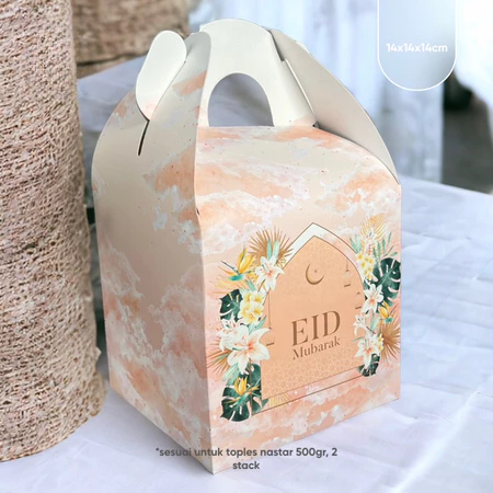 Box Kue Lebaran Kotak Hampres Souvenir Kue Kering Lebaran Kotak Jinjing